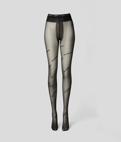 Karl Lagerfeld Karl Logo Tights In Black
