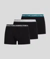 Karl Lagerfeld Karl Logo Trunks – 3-pack In Black
