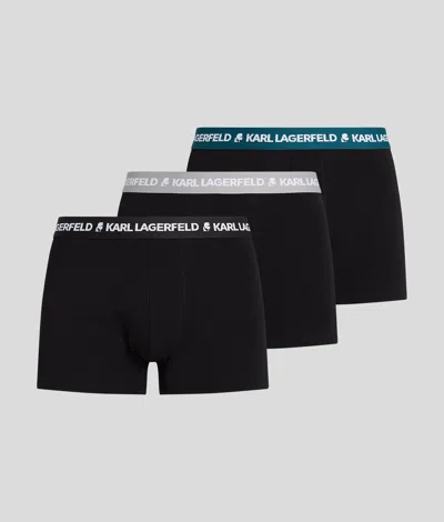 Karl Lagerfeld Karl Logo Trunks – 3-pack In Black
