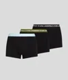 Karl Lagerfeld Logo Boxers (pack Of Three) In Black
