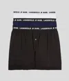Karl Lagerfeld Karl Logo Woven Boxer Shorts – 3 Pack In Black