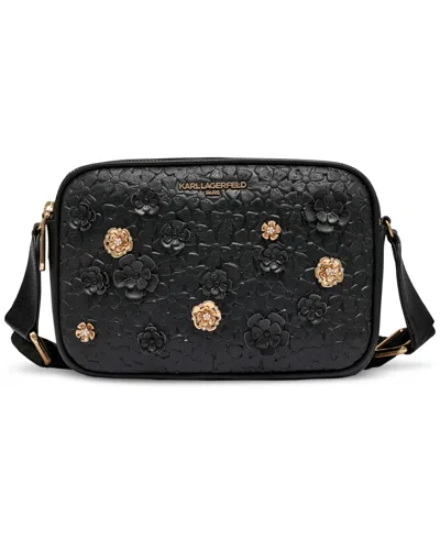 Karl Lagerfeld Karl Maybelle Crossbody With Floral Pins In Multi