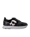 Karl Lagerfeld Karl Patch-detail Low-top Sneakers In Black