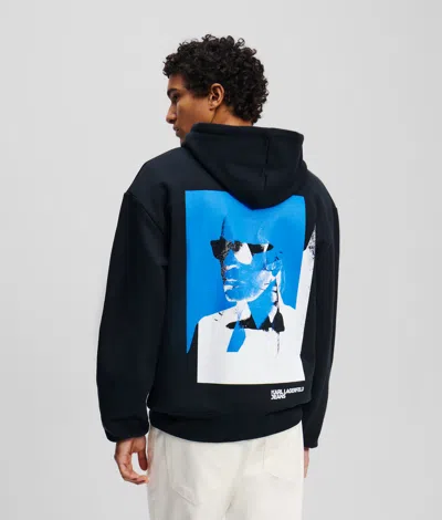 Karl Lagerfeld Karl Print Hoodie In Black