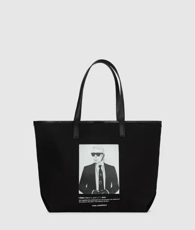 Karl Lagerfeld Karl Print Shopper In Black