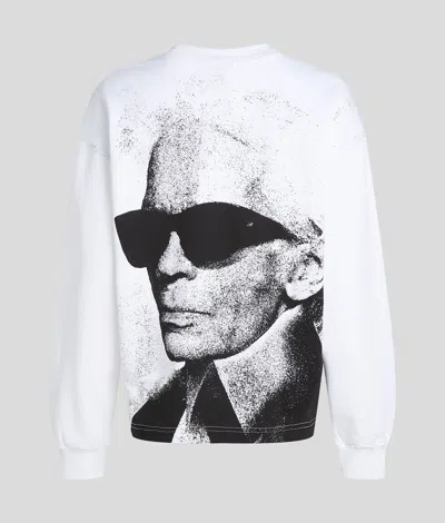 Karl Lagerfeld Karl Print Sweatshirt In White