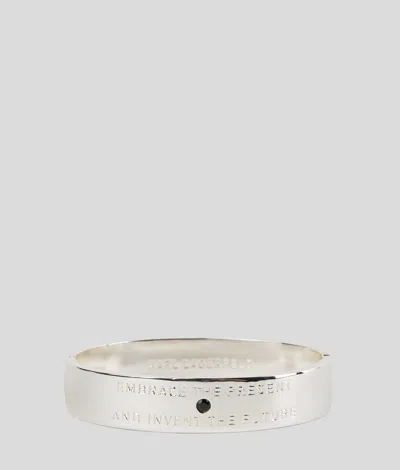 Karl Lagerfeld Karl Quote Bracelet In Silver