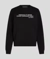 Karl Lagerfeld Karl Quote Sweatshirt In Black