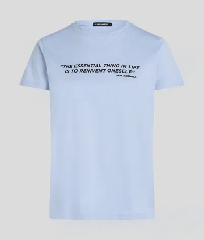 Karl Lagerfeld Karl Quote T-shirt In Blue