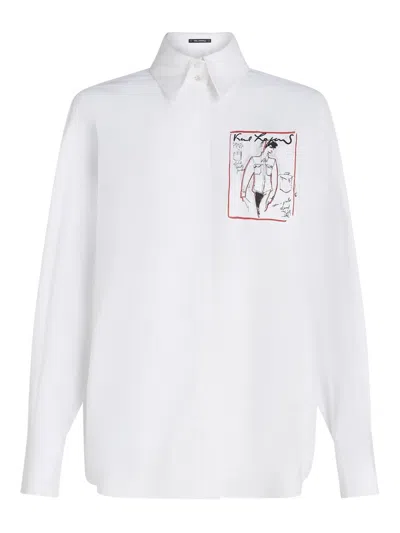 Karl Lagerfeld Karl Series Popeline-hemd In White