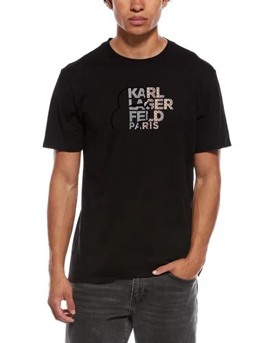 Karl Lagerfeld Karl Side Profile T-shirt In Black