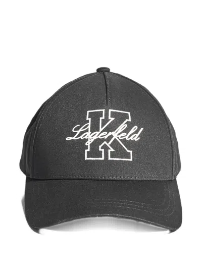 Karl Lagerfeld Karl Signature Baseball Cap In Gray