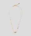 Karl Lagerfeld Karl Signature Crystal Charm Necklace