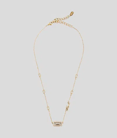 Karl Lagerfeld Karl Signature Crystal Charm Necklace