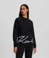 Karl Lagerfeld Karl Signature Hem Sweatshirt In Black