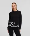 Karl Lagerfeld Karl Signature Hem Sweatshirt In Black