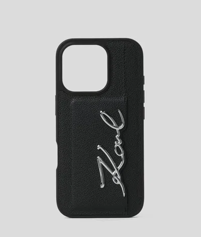 Karl Lagerfeld Karl Signature Iphone 16 Pro Case In Black