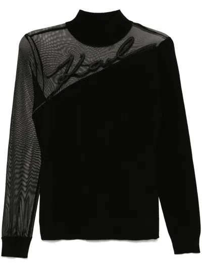 Karl Lagerfeld Karl Signature Jumper In Black