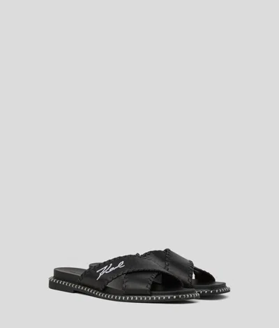 Karl Lagerfeld Karl Signature Kleo Whipstitch Slippers