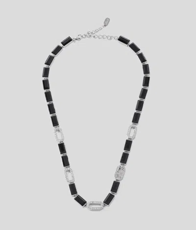 Karl Lagerfeld Karl Signature Pavé Chain Necklace