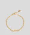 Karl Lagerfeld Karl Signature Pavé Charm Bracelet