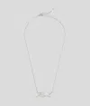 Karl Lagerfeld Karl Signature Pavé Charm Necklace