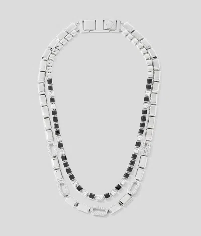 Karl Lagerfeld Karl Signature Pavé Crystals Necklace