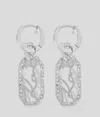 Karl Lagerfeld Karl Signature Pavé Drop Earrings
