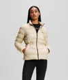 Karl Lagerfeld Karl Signature Puffer Jacket In Neutral