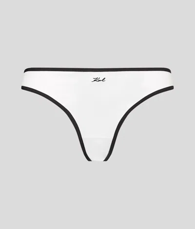 Karl Lagerfeld Karl Signature Satin Brazilian Brief