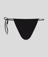 Karl Lagerfeld Karl Signature Shiny String Bikini Bottoms