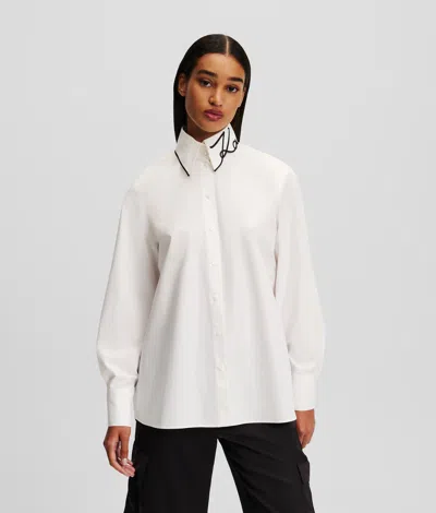 Karl Lagerfeld Karl Signature Shirt In White