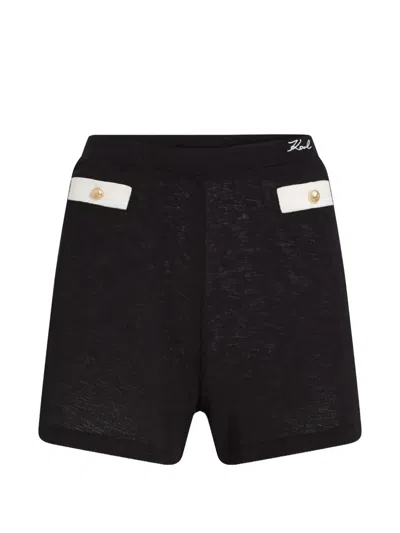 Karl Lagerfeld Karl Signature Shorts In Black