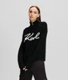 Karl Lagerfeld Karl Signature Soutache Sweater In Black