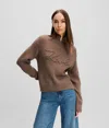 Karl Lagerfeld Karl Signature Soutache Sweater In Brown
