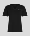 Karl Lagerfeld V-neck Ruched T-shirt