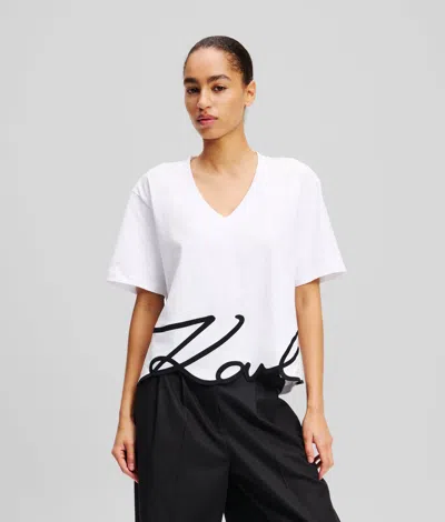 Karl Lagerfeld Karl Signature V-neck T-shirt
