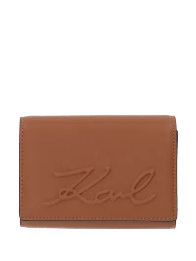 Karl Lagerfeld Karl Signature Wallet In Brown