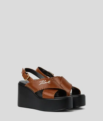 Karl Lagerfeld Karl Signature Wendy Whipstitch Wedges