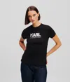 Karl Lagerfeld Woman T-shirt Black Size L Organic Cotton In Black