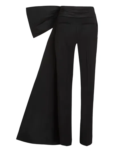 Karl Lagerfeld Karl Studio Bow-detail Trousers In Black