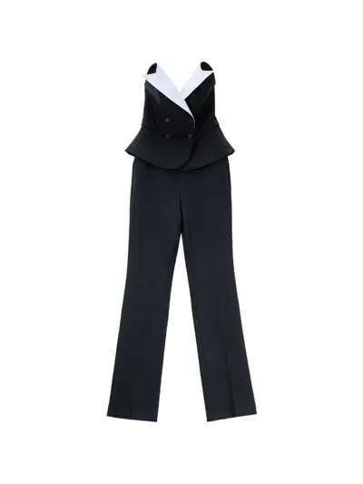 Karl Lagerfeld Karl Studio Double-breasted Jumpsuit In Black