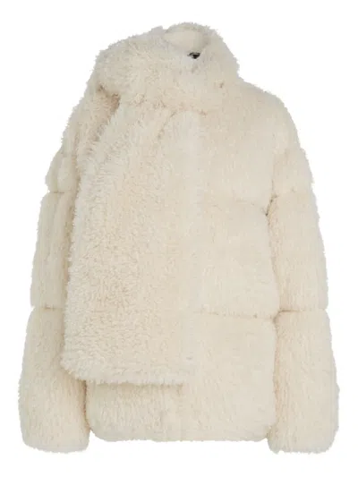 Karl Lagerfeld Karl Studio Faux-fur Coat In Neutral