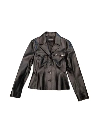 Karl Lagerfeld Karl Studio Leather Jacket In Black