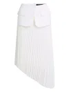 Karl Lagerfeld Karl Studio Pleated Panelled Skirt In White