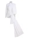 Karl Lagerfeld Karl Studio Poplin Bow Blouse In White