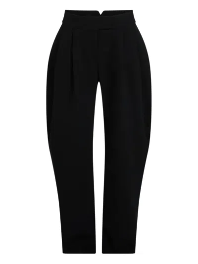 Karl Lagerfeld Karl Studio Wide-leg High-waisted Trousers In Black