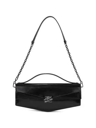 Karl Lagerfeld Karl Studios Autograph Leather Tote Bag In Black