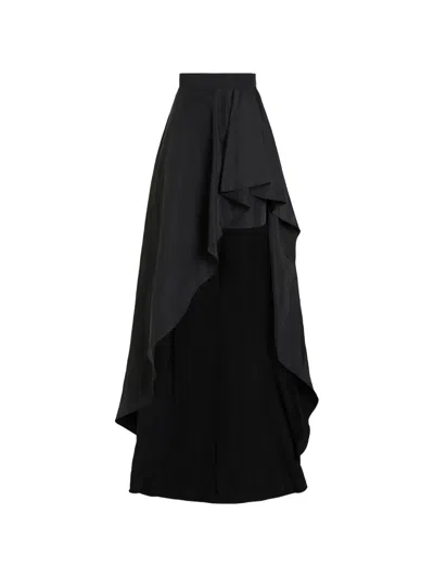 Karl Lagerfeld Karl Studios Ruffle Asymmetric Skirt In Black