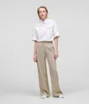 Karl Lagerfeld Karl X Amber Valletta Extra-wide Leg Trousers In Brown